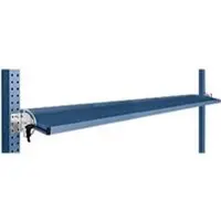 Manuflex kantelbare opbergconsole, voor de serie Universal of Profi, bruikbare diepte 195 mm, voor tafelbreedte 2000 mm, briljantblauw
