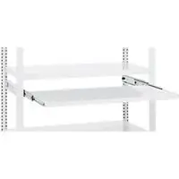 Ordo Professional uitschuifbaar rek, telescopische geleiders, volledig uittrekbaar, in hoogte verstelbaar, draagvermogen 60 kg, B 1000 mm x D 500 mm, verkeerswit RAL 9016