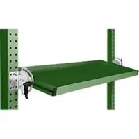 Manuflex kantelbare opbergconsole, voor de serie Universal of Profi, bruikbare diepte 345 m, voor tafelbreedte 1250 mm, resedagroen