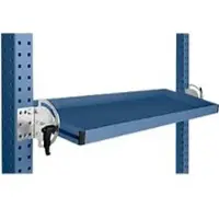 Manuflex kantelbare opbergconsole, voor de serie Universal of Profi, bruikbare diepte 195 mm, voor tafelbreedte 2500 mm, briljantblauw