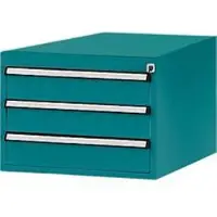 Manuflex onderbouw met schuifladen, voor werkbank Profi diepte 700 mm, waterblauw