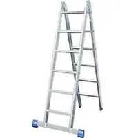 Krause Dubbele ladder met scharnieren, 2 x 6 sporten
