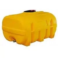 Cemo PE vat, doosvormig, polyethyleen, 2" IC aansluiting, koepel met scharnierend deksel ø 380 mm, zonder keerschot, geel, B 900 x D 1200 x H 900 mm, 600 l