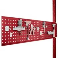 Manuflex Geperforeerde gereedschapsplaat, voor tafelbreedte 1750 mm, voor serie Universal/Profi, robijnrood RAL 3003