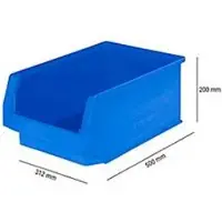 Ssi Magazijnbak LF 532 - polypropeen - L 500 x B 312 x H 200 mm - 23,5 l - blauw