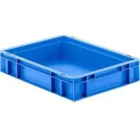 Ssi Eurobox serie EF 4080 - gemaakt van PP - inhoud 7,4 liter- gesloten wanden - bodemgreep - blauw