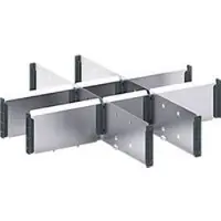 Bott Scheidingsschotten verso, voor laden, voor fronthoogte 100/125 mm, B 525 x D 550 x H 77 mm, plaatstaal