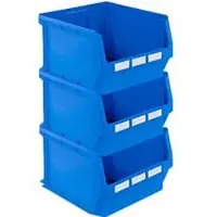 Ssi Magazijnbak LF 543 - polypropeen - L 500 x B 470 x H 300 mm - 57 l - blauw - voordelset: 3 stuks