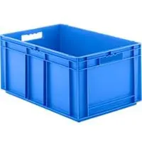 Ssi Stapelbak Eurobox serie EF 6280 - PP - L 600 x B 400 x H 285 mm - 56,6 l - gesloten wanden - open handgrepen - blauw