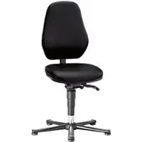 BIMOS Labostoel Basic 9132, met glijders, kunstleer Stamskin Top zwart