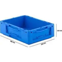 Ssi Eurobox serie LTB 4120, van PP, inhoud 10 l, zonder deksel, blauw