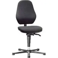 BIMOS Labostoel Basic 9132, met glijders, stoffen bekleding, Duotec zwart gemêleerd