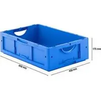 Ssi Eurobox serie LTB 6170, van PP, inhoud 30,7 l, zonder deksel, blauw