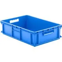 Ssi Stapelbak Eurobox serie EF 6150 - PP - L 600 x B 400 x H 150 mm - 29,4 l - gesloten wanden - open handgreep - blauw