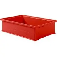 Ssi Stapelbak 14/6-2H - polypropeen - tot 20 kg - met verzonken greep - L 465 x B 314 x H 120mm - 12L - rood