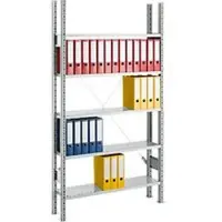Ssi Archiefrekken, basisvak, 5 legborden, breedte 750 x diepte 300 mm, verzinkt
