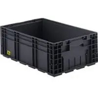 Ssi Eurobak R-KLT 6122, kunststof, B 600 x D 400 mm, tot 20 kg, zwart geleidend