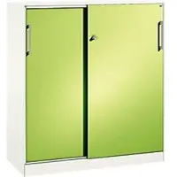 C+P Schuifdeurkast ASISTO C 3000, 3 ordnerhoogten, met afdekplaat, breedte 1200 mm,