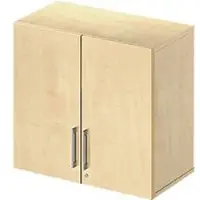 Schäfer Shop Opzetkast LOGIN, 2 ordnerhoogten, handgreep onderaan, B 800 x D 420 x H 726 mm, esdoornpatroon/esdoorn