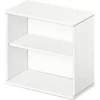 Schäfer Shop aanbouwrek LOGIN, 2 dossierhoogtes, B 800 x D 420 x H 726 mm, wit