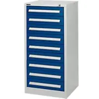 Schäfer Shop ladekast SF 90, 9 laden, lichtgrijs RAL 7035 gentiaanblauw RAL 5010