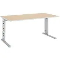 Schäfer Shop Bureautafel Moxxo IQ, rechthoek, C-poot, B 1800 x D 800 x H 735 mm, esdoornpatroon