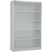 Schäfer Shop MS iCONOMY stalen boekenkast, 5 OH, B 1200 x D 400 x H 1935 mm, blank aluminium RAL 9006