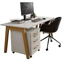 Schäfer Shop Bureautafel Start Off Wood rechthoekig, poot A, B 1600 x D 800 x H 735 mm, wit/hout look