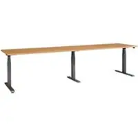 Schäfer Shop ERGO-T 2.0 Groot bureau, elektrische hoogteverstelling, rechthoekig, T-voet, B 3200 x D 800 x H 640-1300 mm, beuken/antraciet