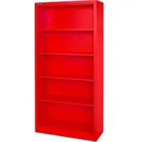 Schäfer Shop MS iCOLOUR boekenkast - plaatstaal - 5 OH - B 950 x D 400 x 1935 mm - rood RAL 3020