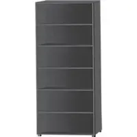 Schäfer Shop stellingkast, 6 OH, B 800 x D 420 x H 2240 mm, grafiet