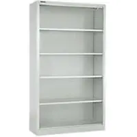 Schäfer Shop MS iCONOMY stalen boekenkast, 5 OH, B 950 x D 400 x H 1935 mm, lichtgrijs RAL 7035