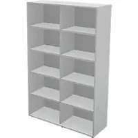 Schäfer Shop Boekenkast TETRIS WALL, 5 HC, B 1000 x D 420 x H 1880 mm, lichtgrijs