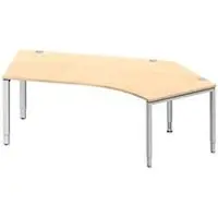 Schäfer Shop hoekbureau MODENA FLEX 135°, aanbouw rechts, B 2165 mm, esdoorn