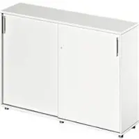 Schäfer Shop schuifdeurkast TETRIS WOOD, 3 OH, B 1600 mm, hoogte incl. glijders, wit