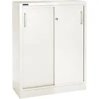Schäfer Shop Schuifdeurkast, 3 ordnerhoogten, B 1200 mm, wit RAL 9003
