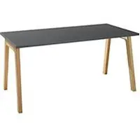Schäfer Shop Bureautafel Start Off Wood, rechthoekig, A-voet, B 1600 x D 800 x H 735 mm, grafiet/hout look