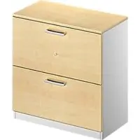 Schäfer Shop archiefkast TETRIS SOLID, 2 OH, B 800 mm, afsluitbaar, met afdekplaat, ahorn decor/blank aluminium