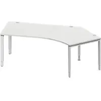 Schäfer Shop hoekbureau MODENA FLEX 135°, aanbouw rechts, B 2165 mm, lichtgrijs