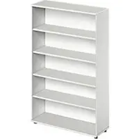 Schäfer Shop open kast TETRIS WOOD, 5 OH, hoogte incl. glijders, B 1000 mm, lichtgrijs