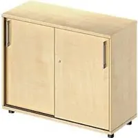 Schäfer Shop Schuifdeurkast TETRIS WOOD, 2 OH, B 1000 x D 421 x H 800 mm, hoogte inclusief glijders, ahorn decor