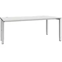 Schäfer Shop Bureautafel MODENA FLEX, 4-poot rechthoekige buis, eenzijdig, B 1800 mm, lichtgrijs
