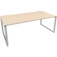 Schäfer Shop bureau Modena Flex, in hoogte verstelbaar, rechthoekige vorm, boogvoet, breedte 2000 mm, ahorn afwerking
