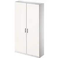Schäfer Shop Archief-/garderobekast TETRIS SOLID, b 1200 mm, 5 ordnerhoogten, afsluitbaar, wit/blank aluminium