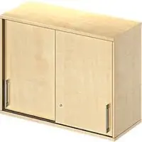 Schäfer Shop Opzetkast met schuifdeuren TETRIS WOOD, 2 ordnerhoogten, B 1000 mm, hoogte incl. glijders, esdoornpatroon