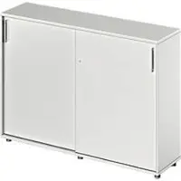 Schäfer Shop schuifdeurkast TETRIS WOOD, 3 OH, B 1600 mm, hoogte incl. glijders, lichtgrijs