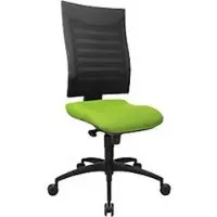 Schäfer Shop Bureaustoel SSI Proline S1 - synchroonmechanisme - ergonomisch wervelsteun - afronding ter hoogte van de knieën - zonder armleuningen - groen en zwart -