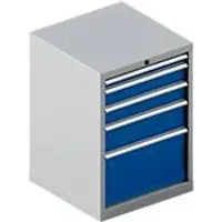Schäfer Shop SSI SCHÄFER ladekast 27-27, 5 laden, tot 75 kg, B 564 x D 572 x H 800 mm, gentiaanblauw/wit aluminium