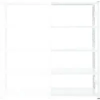 Ordo Insteekstelling Professional - stalen - aanbouwrek - modulair - B 1010 x D 535 x H 2500 mm - draagvermogen 1000 kg - 5 legborden - verkeerswit RAL 9016