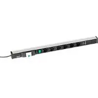 Treston Wandcontactdoos 836/10 voor werktafels, 6-voudige stekkerdoos, 1x schakelaar, 1x aardlekschakelaar, 2x USB type A